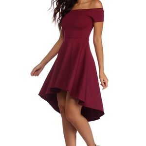 2 for $20 / Off The Shoulder High Low Dress